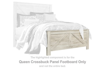 Pie de cama Bellaby Queen con paneles en cruz