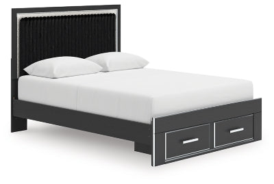 Birmonton Queen Upholstered Panel Platform Storage Bed