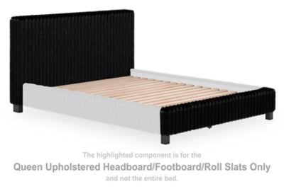 Birmonton Queen Upholstered Headboard/Footboard/Roll Slats
