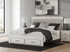 Birmonton King Upholstered Panel Platform Storage Bed