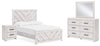 Cayboni Full Panel Bed, Dresser, Mirror and Nightstand