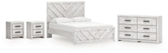 Cayboni Queen Panel Bed, Dresser and 2 Nightstands