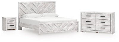 Cayboni King Panel Bed, Dresser and Nightstand