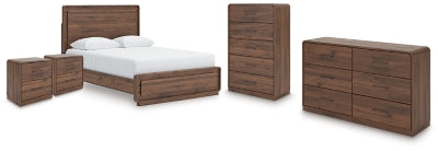 Hollinaze Queen Panel Bed, Dresser, Chest and 2 Nightstands