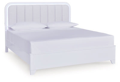 Frostlyn King Upholstered Panel Bed