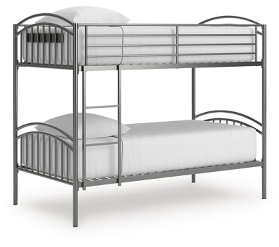 Hilletran Twin over Twin Bunk Bed with Ladder