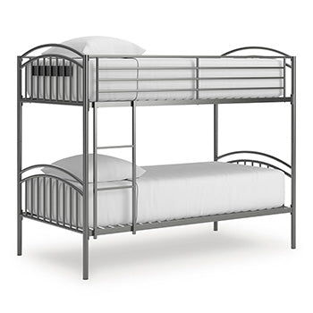 Hilletran Twin over Twin Bunk Bed with Ladder