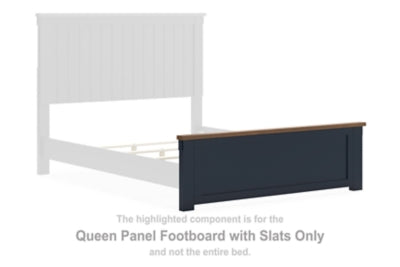 Pie de cama Landocken Queen con listones