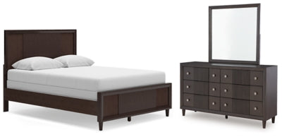 Urbantrack Queen Panel Bed, Dresser and Mirror