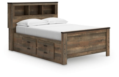 Trinell Full Bookcase Bed with 2 Storage Drawers