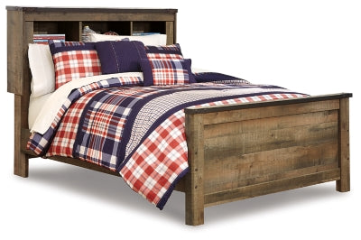 Cama Trinell con panel y estantería completa