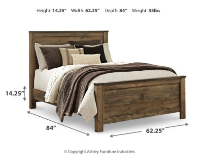 Largueros de panel de cama Queen Trinell