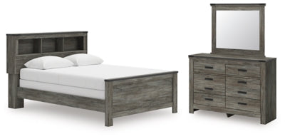 Frandern Queen Bookcase Bed, Dresser and Mirror