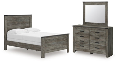 Frandern Full Panel Bed, Dresser and Mirror