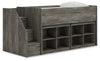 Frandern Twin Loft Bed with Bookcase Storage