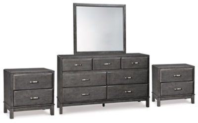 Caitbrook Dresser, Mirror and 2 Nightstands