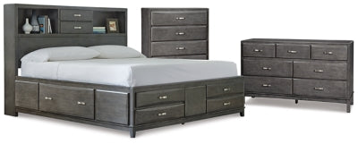 Cama Queen, Cómoda y Chiffonier Caitbrook
