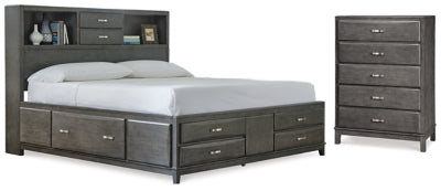Cama de matrimonio grande y cómoda de almacenaje Caitbrook