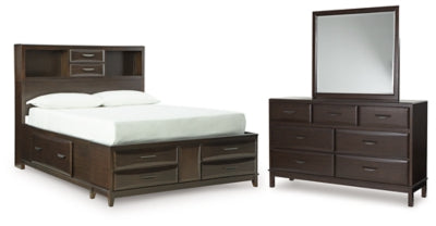Vanmore Queen Storage Bed, Dresser and Mirror