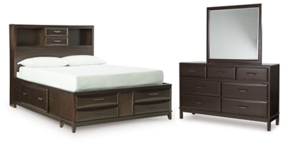 Vanmore Full Storage Bed, Dresser and Mirror