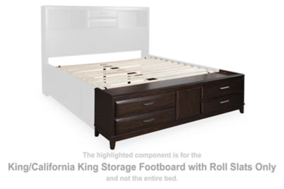 Vanmore King/California King Storage Footboard with Roll Slats