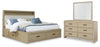 Calmoro Queen Bookcase Bed, Dresser and Mirror
