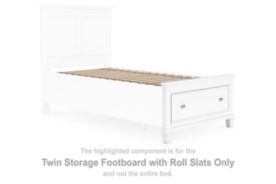 Fortman Twin Storage Footboard with Roll Slats