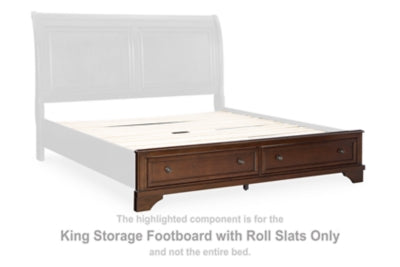 Trellington King Storage Footboard with Roll Slats