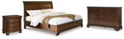 Trellington Queen Storage Bed, Dresser and Nightstand