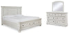 Robbinsdale King Panel Storage Bed, Dresser and Mirror