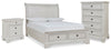 Robbinsdale Full Sleigh Storage Bed, Chest and Nightstand