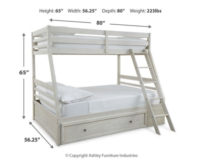Robbinsdale Twin over Full Bunk Bed with Storage