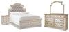 Realyn Full Panel Bed, Dresser, Mirror and Nightstand