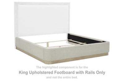 Hennington King Upholstered Footboard with Rails