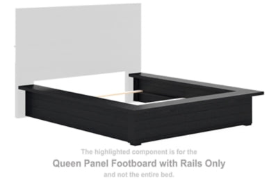 Pie de cama Londer Queen con rieles