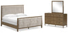 Roanhowe King Upholstered Bed, Dresser and Mirror