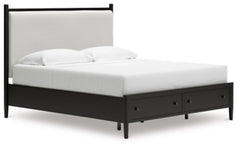 Portdown California King Upholstered Panel Storage Bed