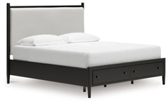 Portdown King Upholstered Panel Storage Bed
