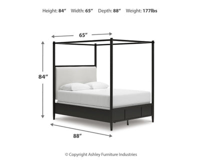 Portdown Queen Upholstered Canopy Bed