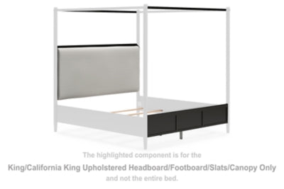 Portdown King/California King Upholstered Headboard/Footboard/Slats/Canopy