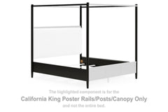 Portdown California King Poster Rails/Posts/Canopy
