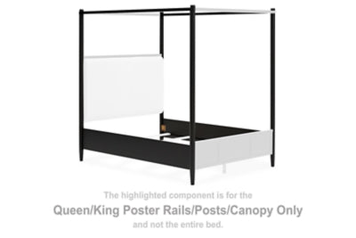 Portdown Queen/King Poster Rails/Posts/Canopy