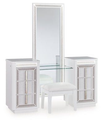 Chalanna Vanity, Mirror and Stool