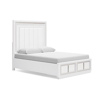 Pie de cama Chalanna Queen con almacenamiento y listones enrollables