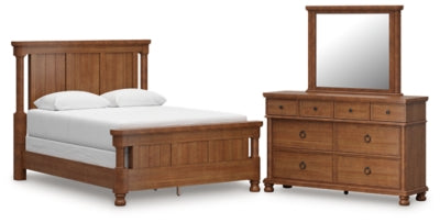 Cama Queen, Cómoda y Espejo Chadworth