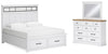 Ashbryn King Panel Storage Bed, Dresser and Mirror