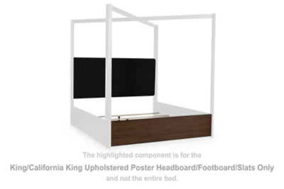 Kendamor King/California King Upholstered Poster Headboard/Footboard/Slats