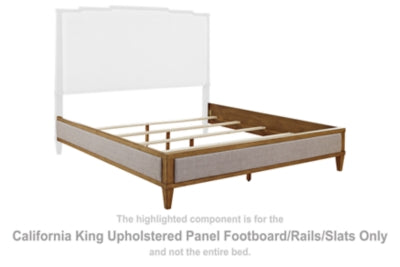 Sharlance California King Upholstered Panel Footboard/Rails/Slats