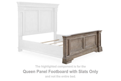 Blairhurst Pie de cama Queen con listones