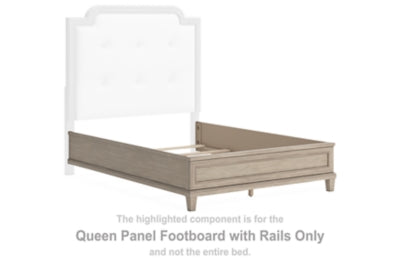Jorlaina Queen Panel Footboard with Rails